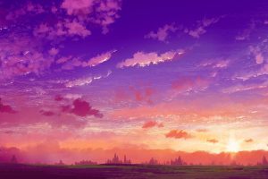 landscape, Sunset, Clouds