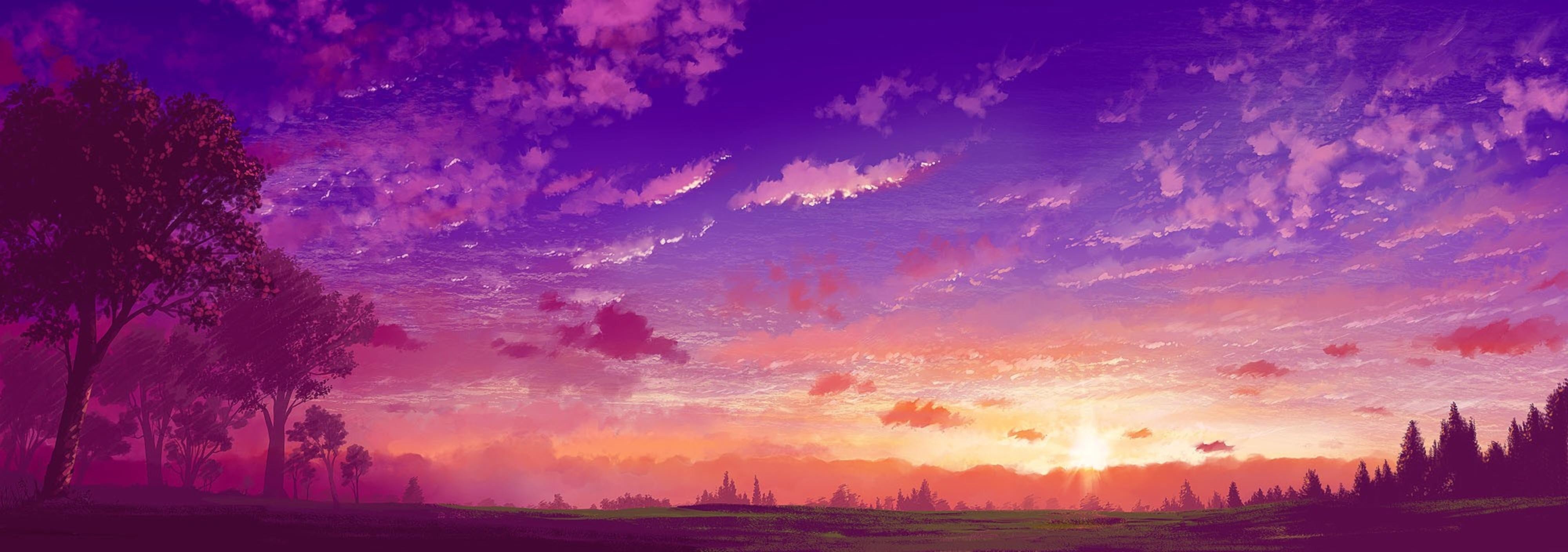 landscape, Sunset, Clouds Wallpaper