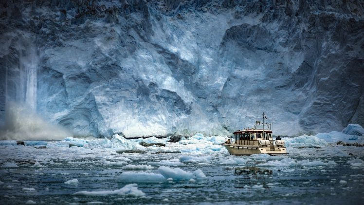 Arctic, Sea, Nature, Boat, Vehicle, Ice HD Wallpaper Desktop Background