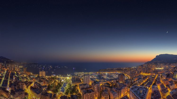 Monaco, Night HD Wallpaper Desktop Background