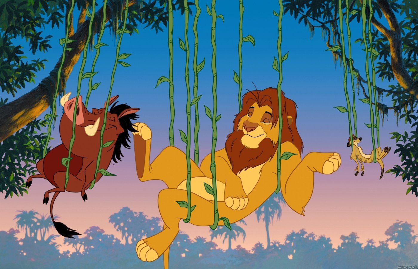 Simba, The Lion King, Disney, Timon, Pumba Wallpaper