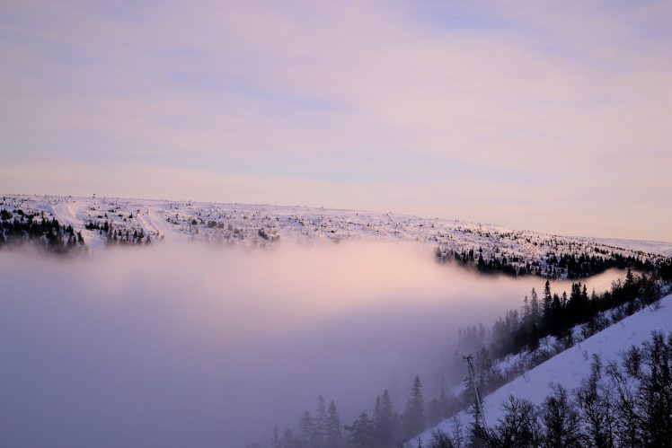landscape, Clouds, Mist, Cold, Mountains HD Wallpaper Desktop Background