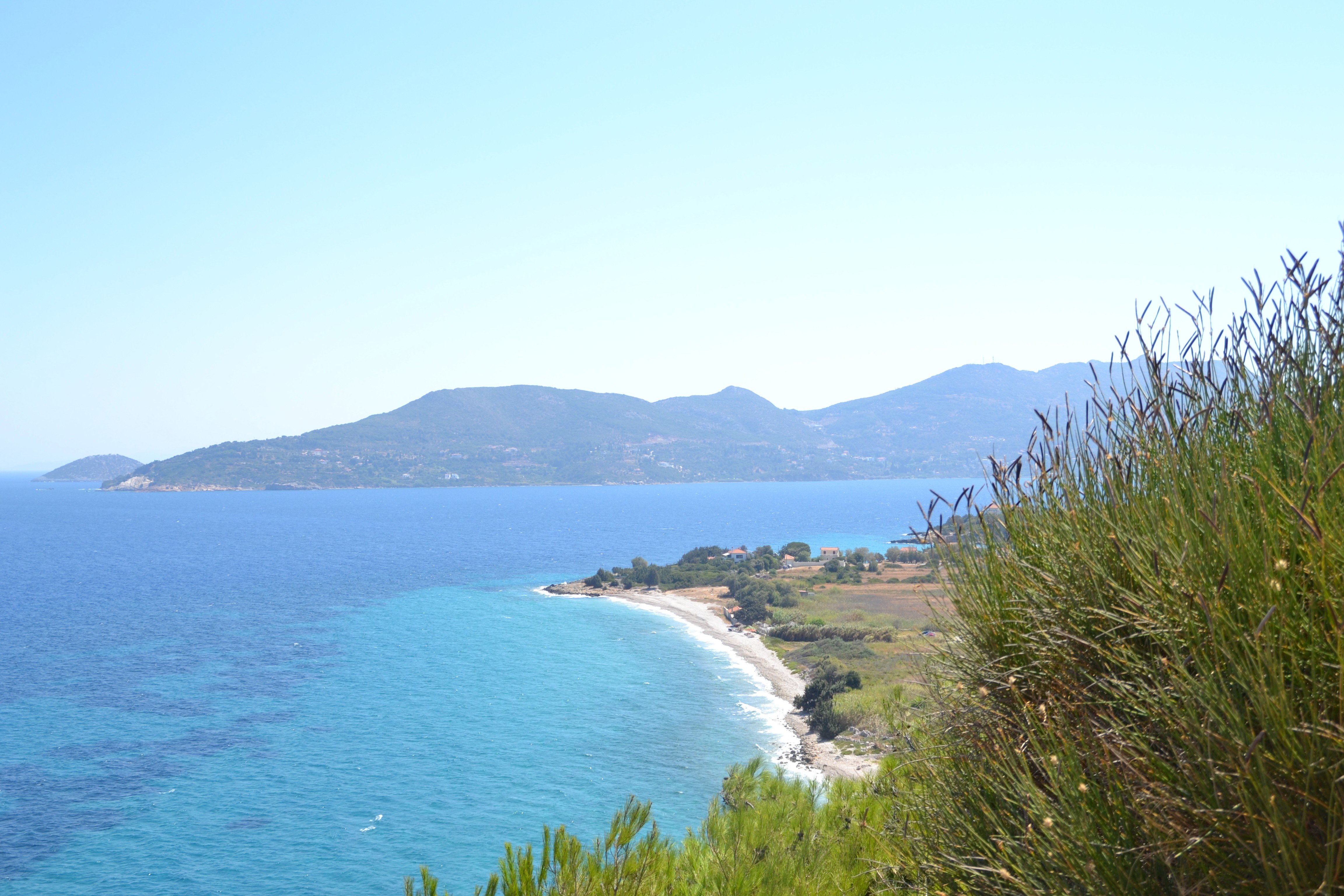landscape, Samos, Goats, Mediterranean, Greece, Boat, Yachts, Rock, Mountains Wallpaper