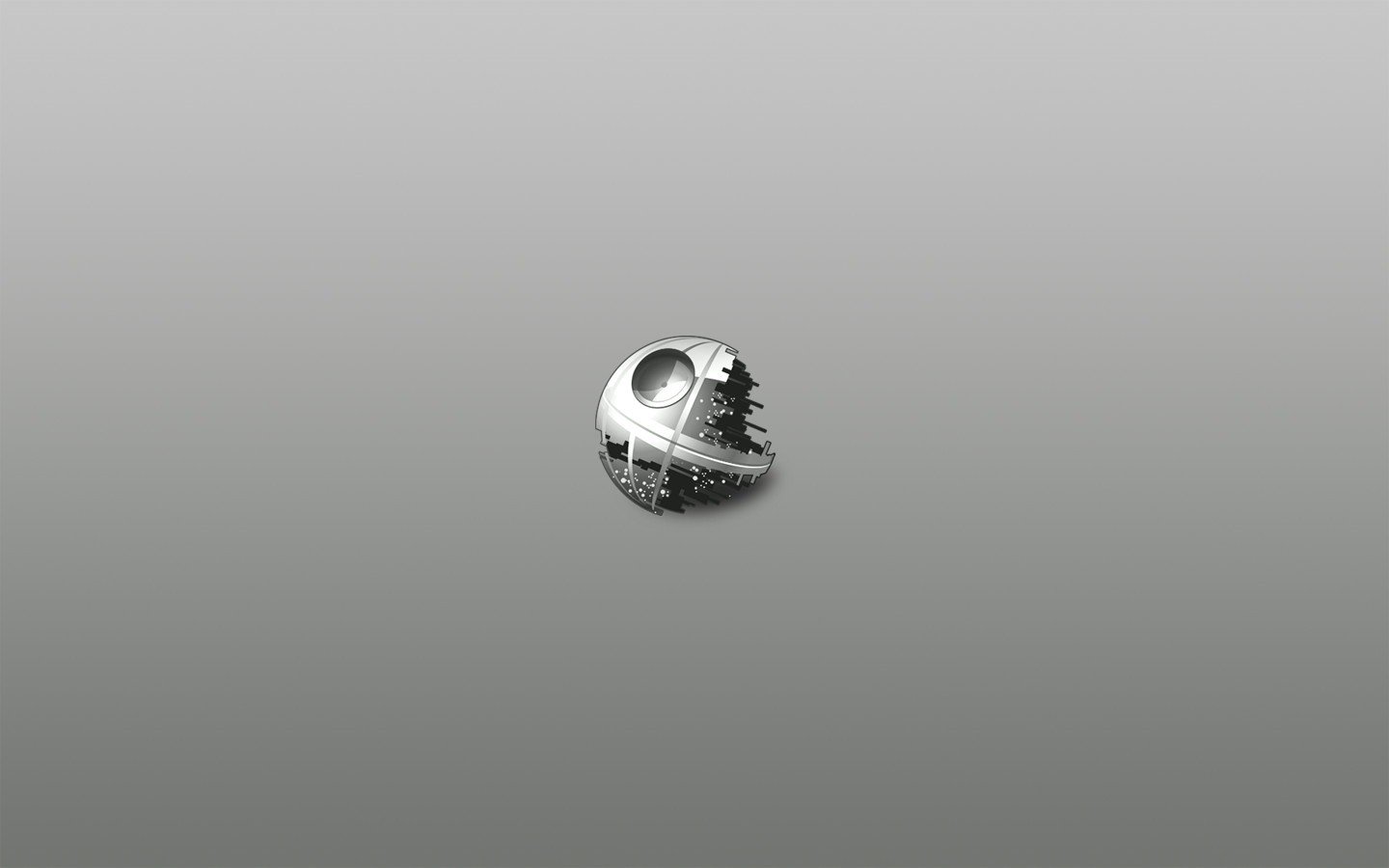 Star Wars, Death Star, Minimalism, Movies, Monochrome, Simple background Wallpaper
