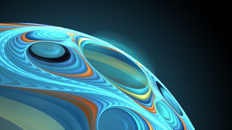 Apophysis, 3D fractal, Abstract, Digital art, Colorful, Sphere, Simple background HD Wallpaper Desktop Background