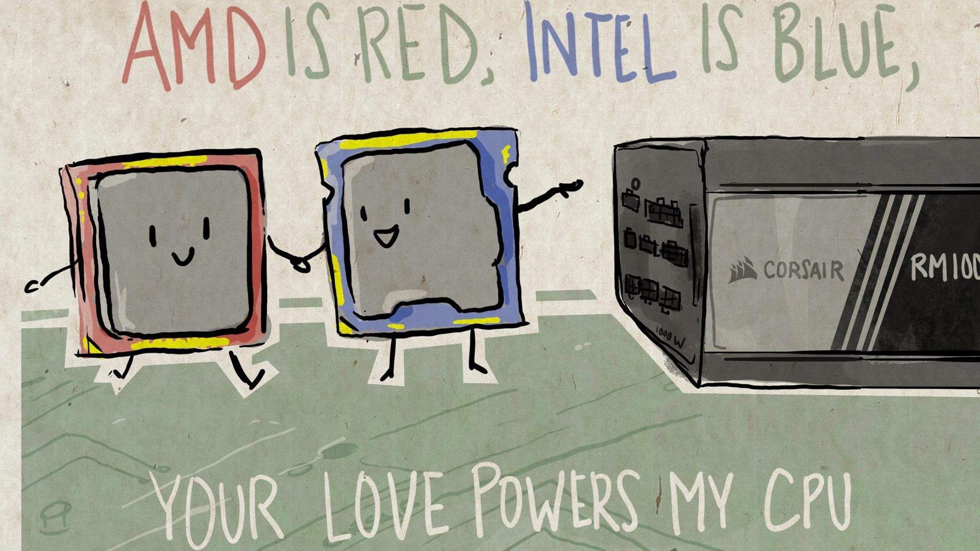 AMD, Intel Wallpaper
