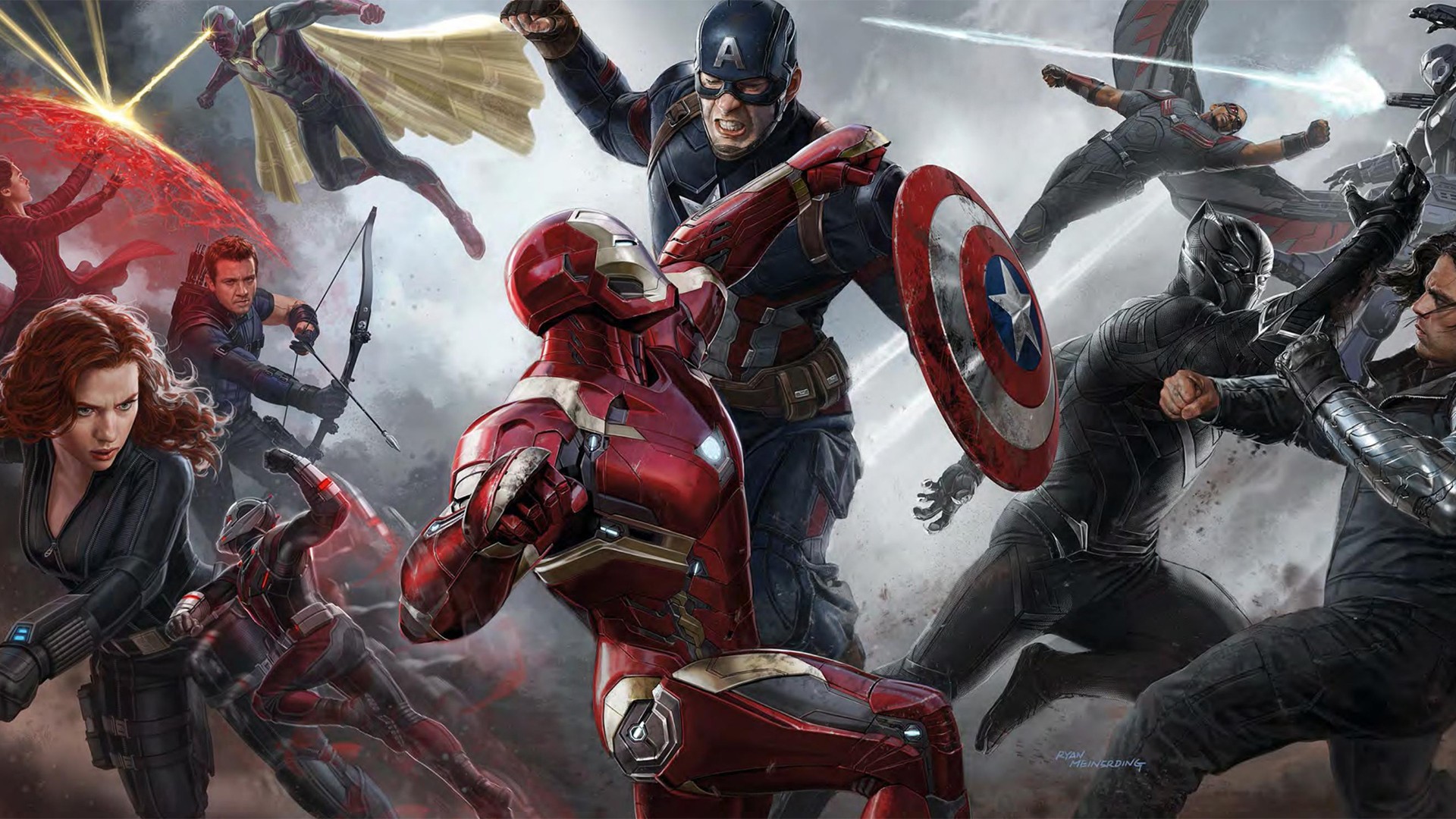 Black Widow, Hawkeye, Black Panther, Marvel Comics, Captain America, Iron Man, Ant Man, Action figures Wallpaper