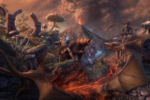 The Elder Scrolls Online, The Elder Scrolls III: Morrowind, Volcano, Grizzly bear, Video games, Wyvern, Cliffracer