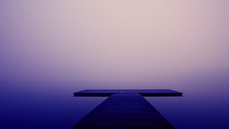 footbridge, Nature, White, Blue, Water, Sky, Violet, Wood, Pier HD Wallpaper Desktop Background