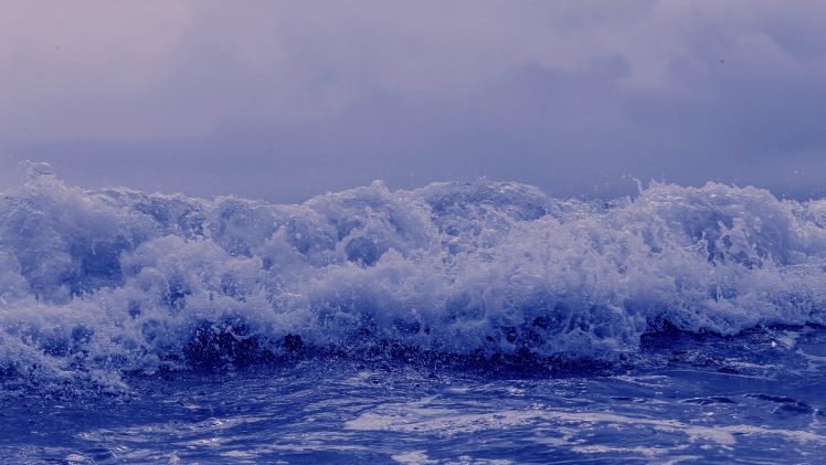 water, Sea, Waves, Nature, Blue, White, Sky, Clouds, Foam HD Wallpaper Desktop Background
