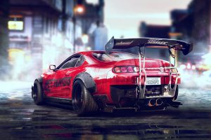Toyota Supra, Need for Speed, Engine exhaust, Car, Red, Speedhunters