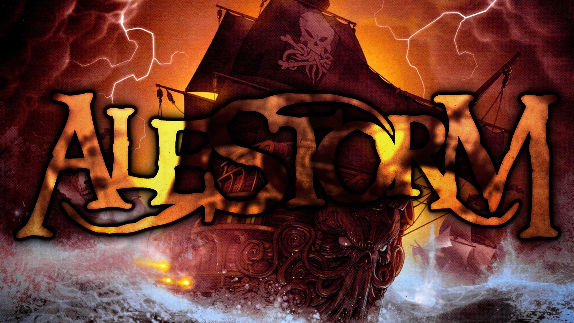 pirates, Alestorm, Boat, Skull Wallpaper