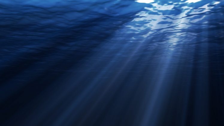 water, Underwater, Sea, Sun rays, Blue, Photography, Simple HD Wallpaper Desktop Background