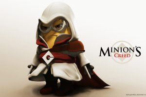 minions, Despicable Me, Assassins Creed, Crossover, Video games, Movies, 3D, Cartoon, Fan art