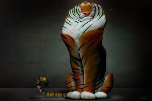 tiger, Cartoon, 3D, Animals