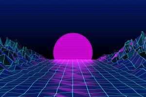 Retro style, 1980s, Abstract, Synthwave