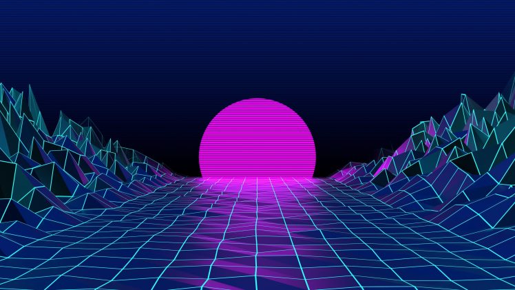 Retro style, 1980s, Abstract, Synthwave HD Wallpaper Desktop Background