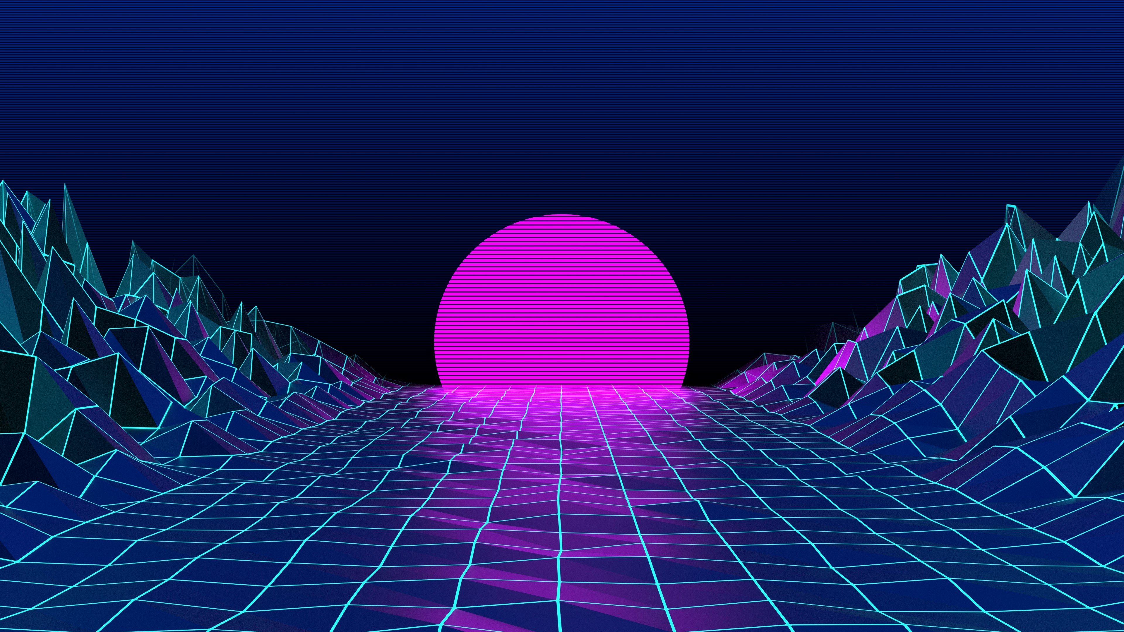 Retro style, 1980s, Abstract, Synthwave Wallpaper