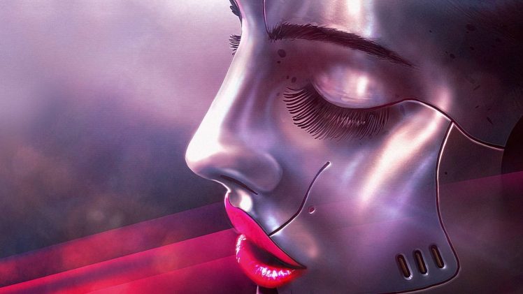 women, Lipstick, Eyelashes, Androids HD Wallpaper Desktop Background