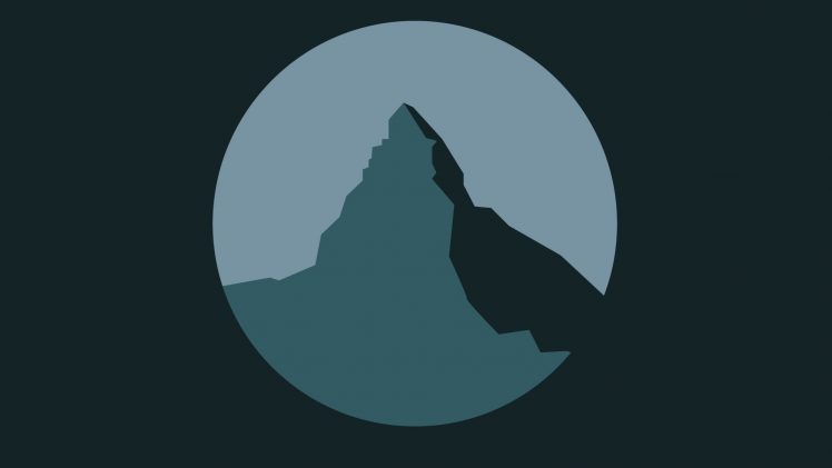 landscape, Switzerland, Matterhorn, Cervino, Vector, Minimalism, Simple, Simplicity, Shadow HD Wallpaper Desktop Background