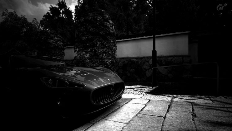 Maserati, Car, Monochrome HD Wallpaper Desktop Background