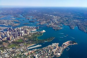 Australia, Sydney, Aerial view, City, Cityscape, Sea, Haze
