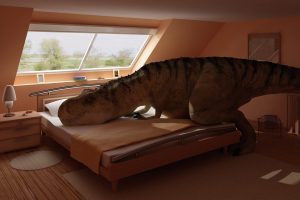 dinosaurs, Bed, Humor, House