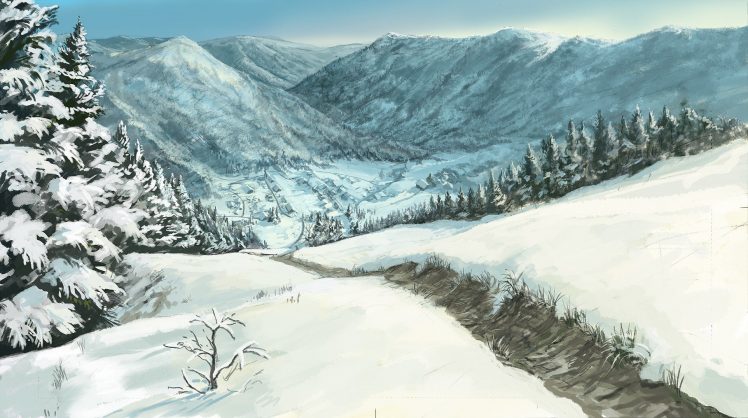 landscape, Trees, Snow HD Wallpaper Desktop Background