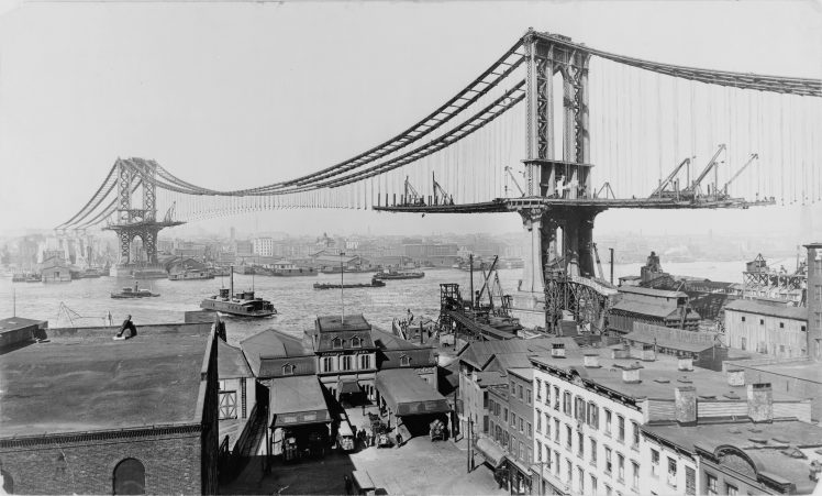 Shorpy, Historic, History, Manhattan Bridge, New York City HD Wallpaper Desktop Background