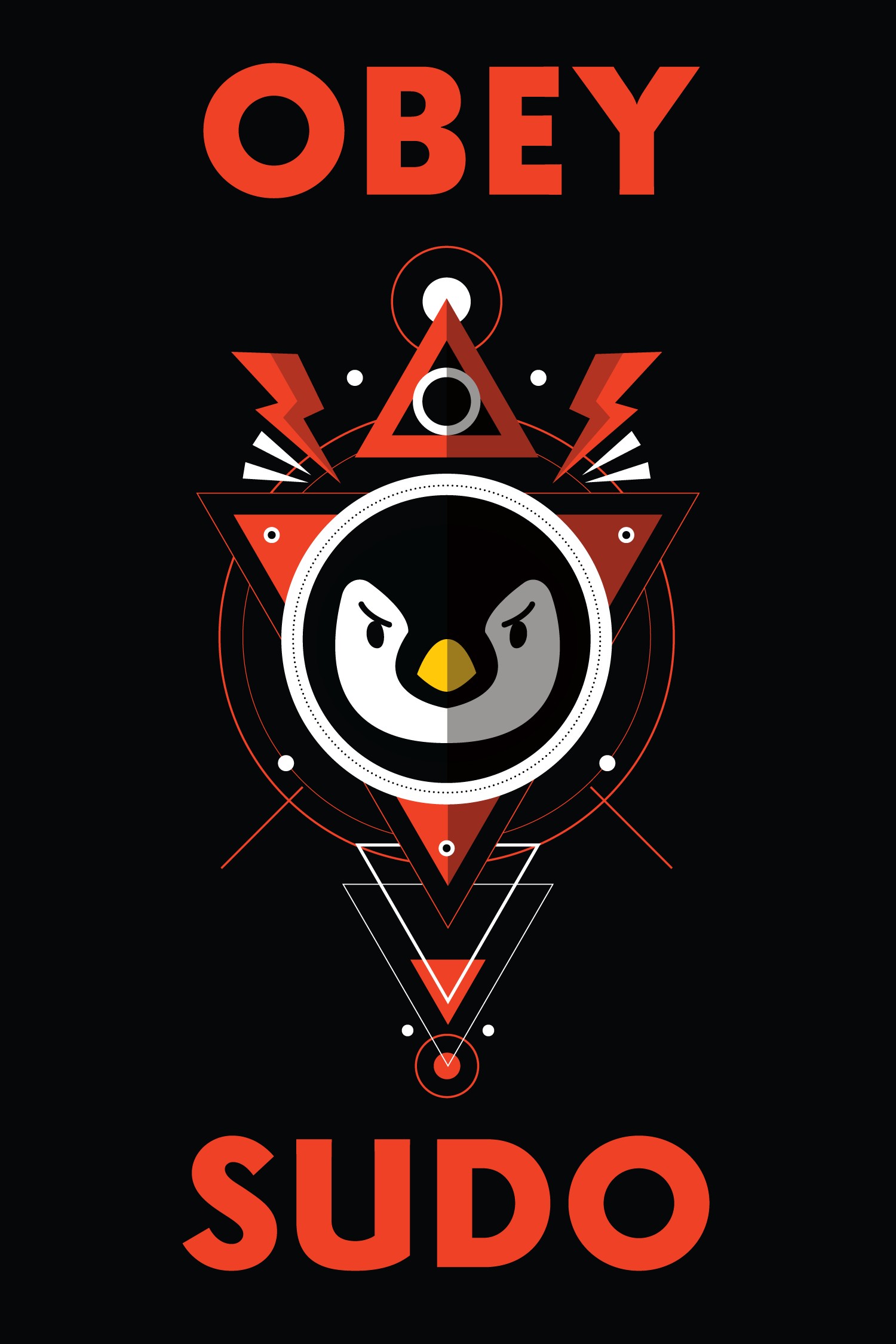 Tux, Linux, Obey, Sudo Wallpaper