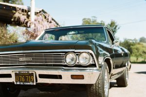 car, Vintage, Trees, Road, Chevrolet El Camino