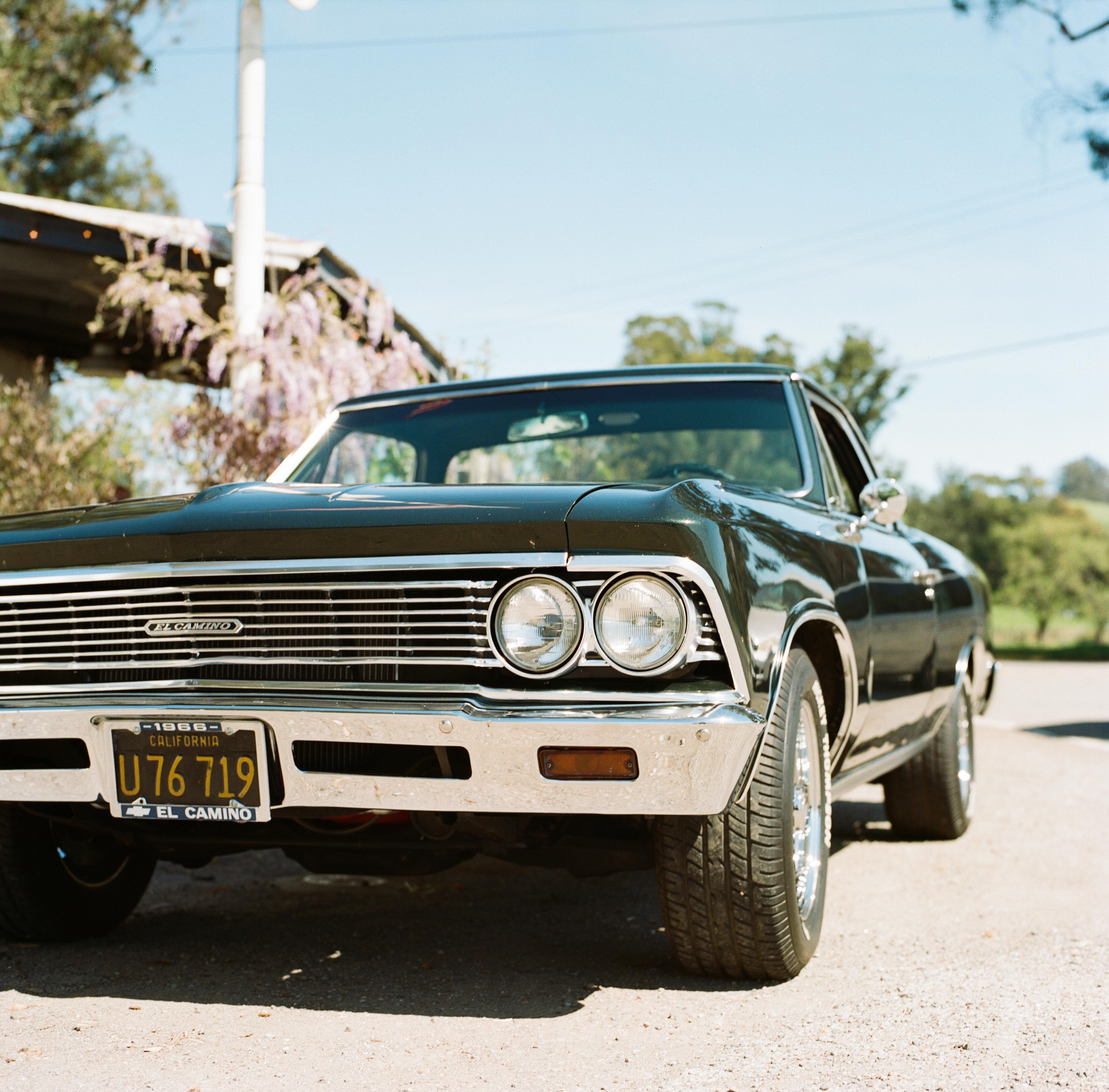 car, Vintage, Trees, Road, Chevrolet El Camino Wallpaper