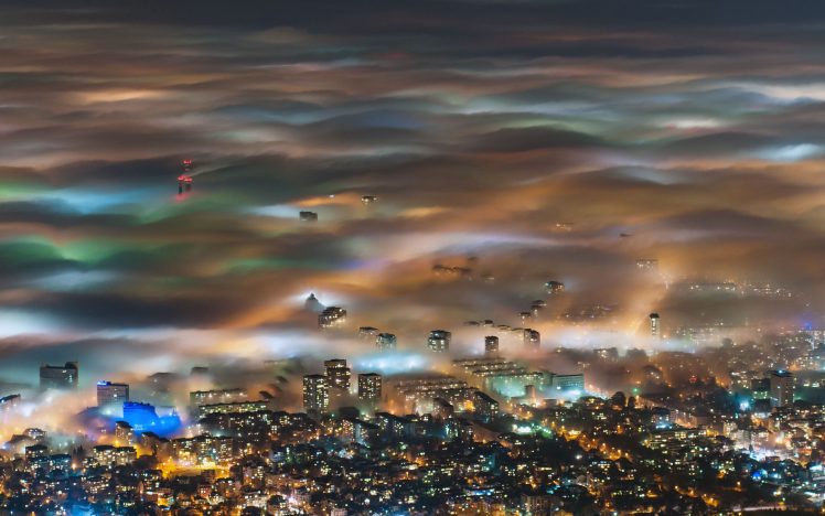 Bulgaria, Mist, Aerial view HD Wallpaper Desktop Background