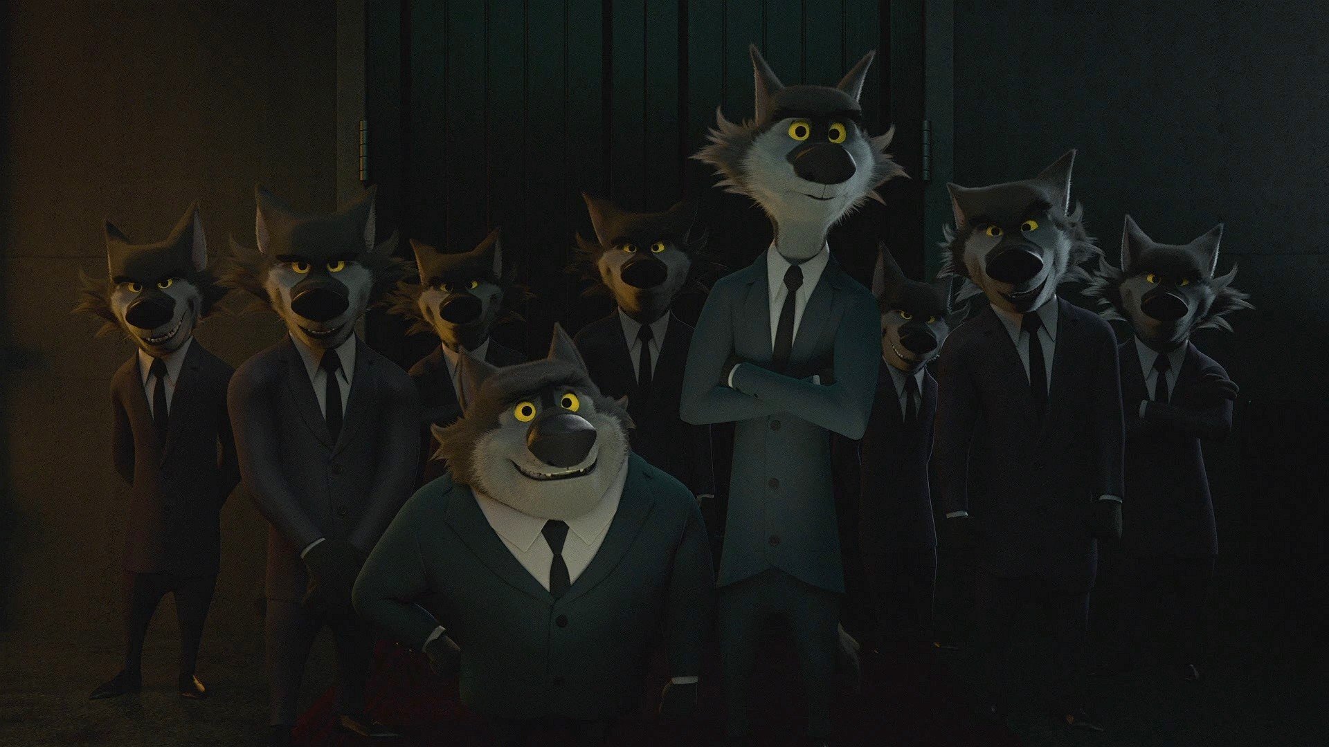 Anthro, Gangsters, Gangster, Rock Dog, Animals, Wolf, 3D, Cartoon, Movies, Suits, Clothing, Tie, Screen shot, Screengrab Wallpaper