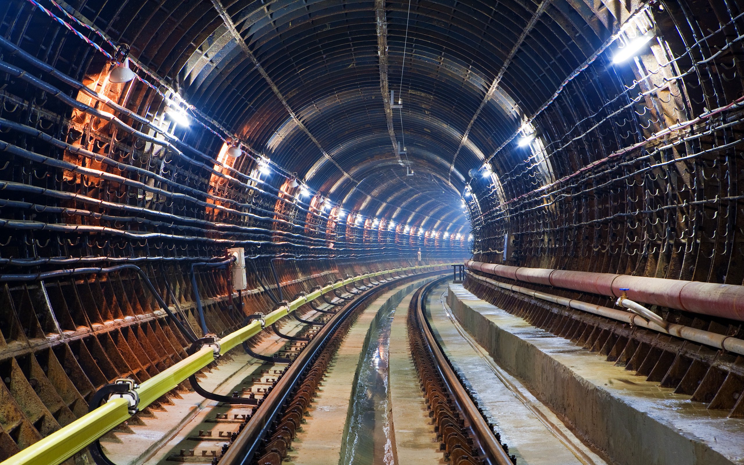 subway, Tunnel, Cable, Railway Wallpaper