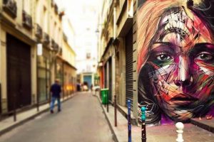 women, Face, Graffiti, Street, Cityscape, Bokeh, Upscaled