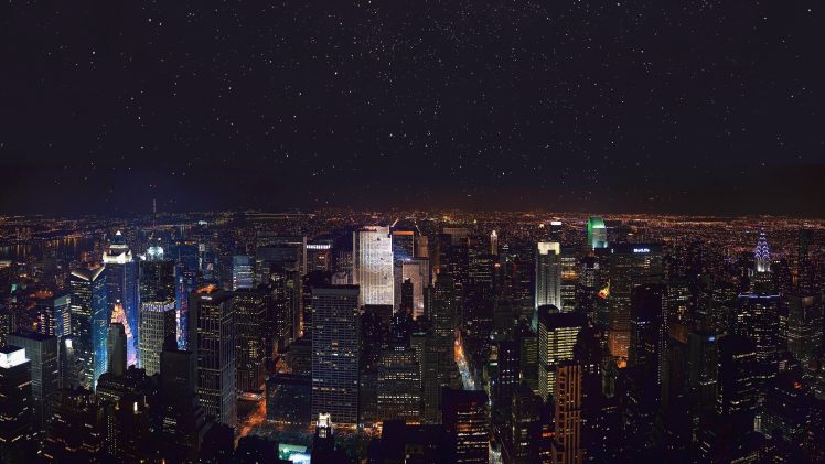 New York City, Cityscape, USA, Night HD Wallpaper Desktop Background