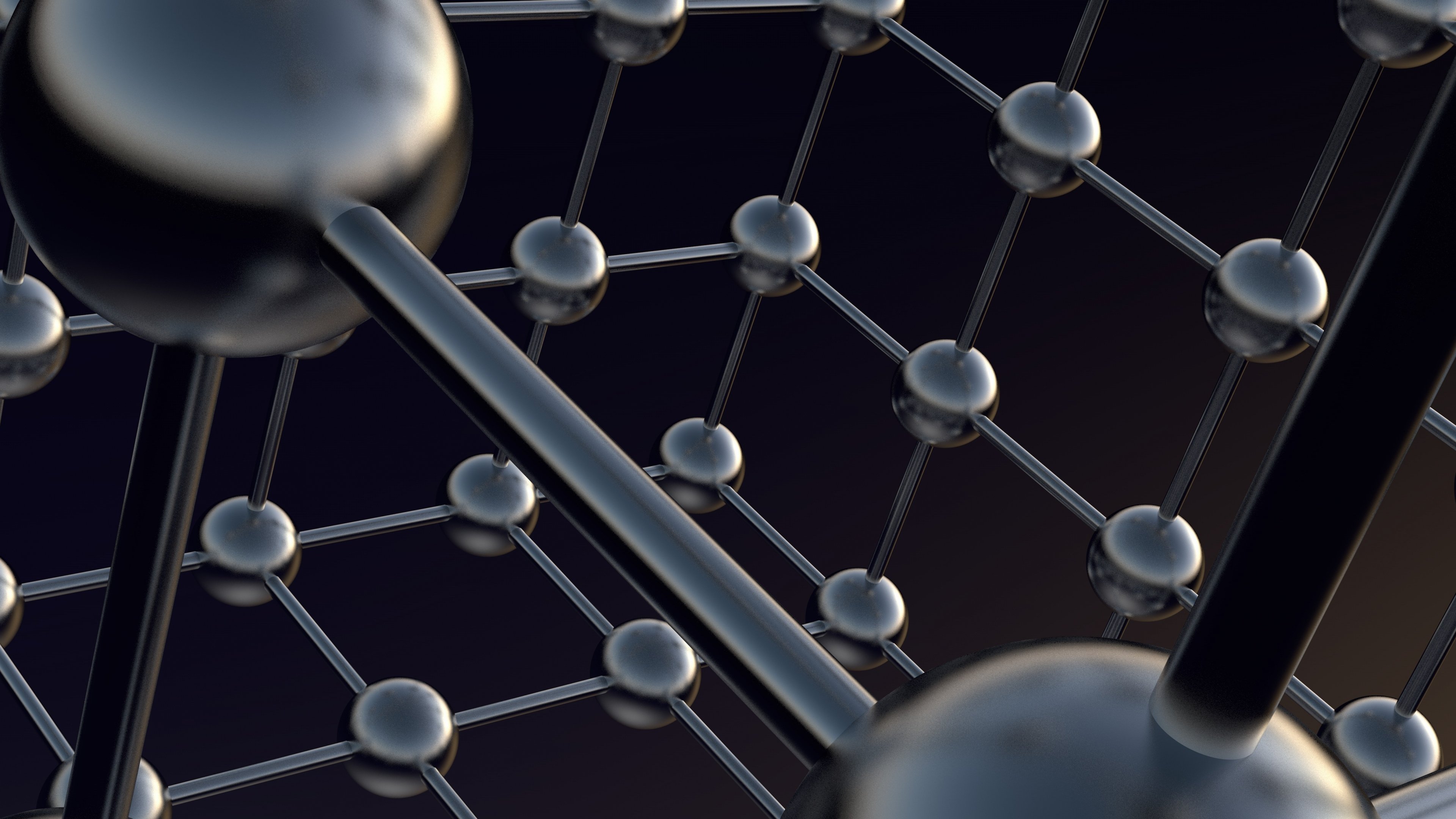 digital art, Abstract, 3D, Atoms, Sphere, Simple background, Grid, Structure, Molecular models Wallpaper