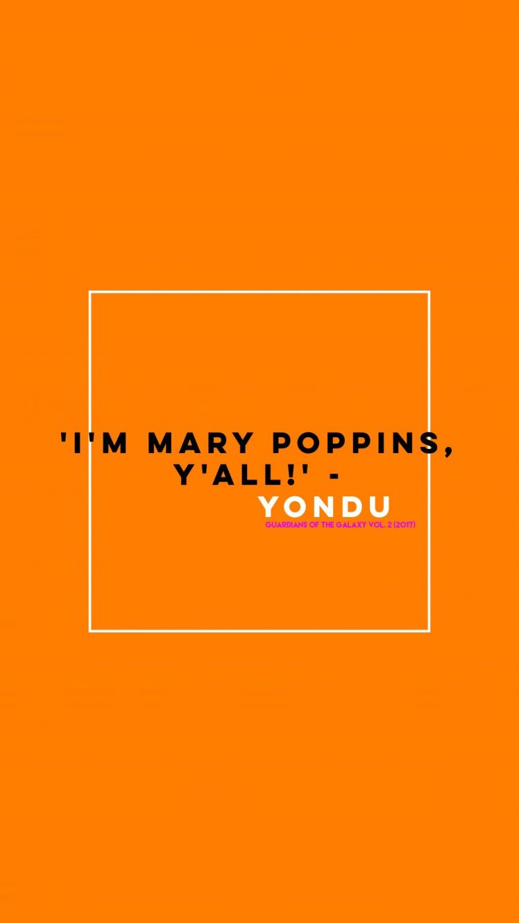 Yondu Udonta, Marvel Cinematic Universe, Movies, Quote, Guardians of the Galaxy, Typography, Minimalism, Orange background HD Wallpaper Desktop Background