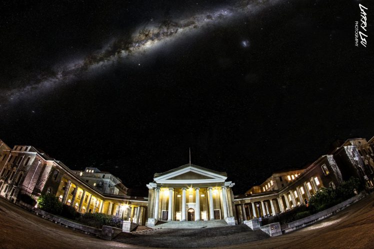 University of Cape Town, Cape Town, South Africa, Fisheye lens, Milky Way, Night HD Wallpaper Desktop Background
