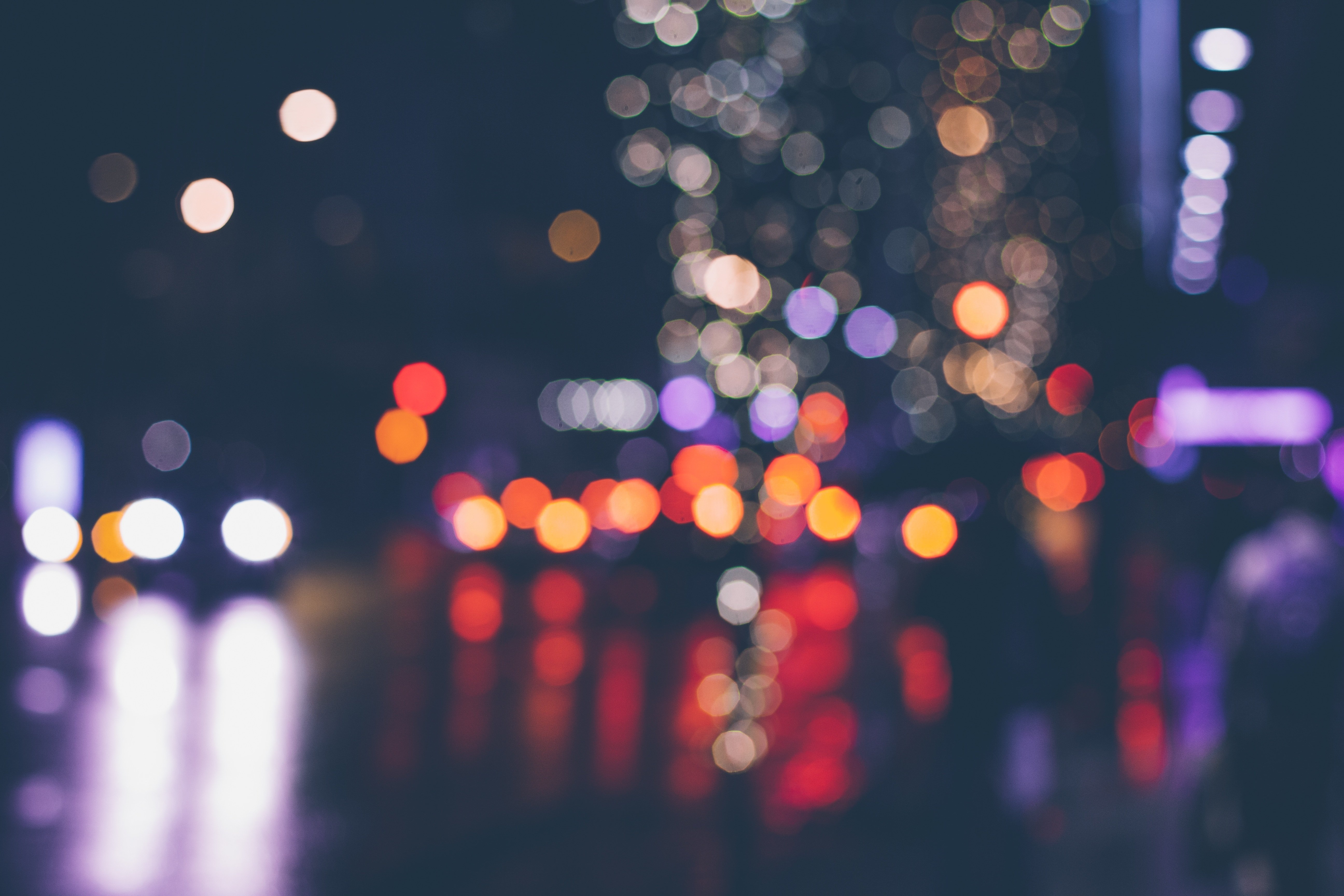 urban, Bokeh, Lights Wallpaper