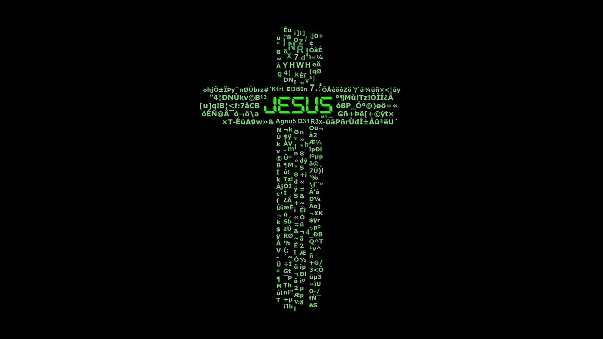 Jesus Christ, Hi Tech, Cross Wallpaper