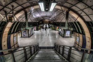 England, London, Underground, Train station, Interior, Photo manipulation, Metro