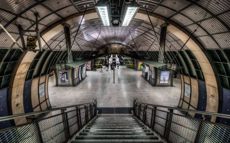England, London, Underground, Train station, Interior, Photo manipulation, Metro HD Wallpaper Desktop Background