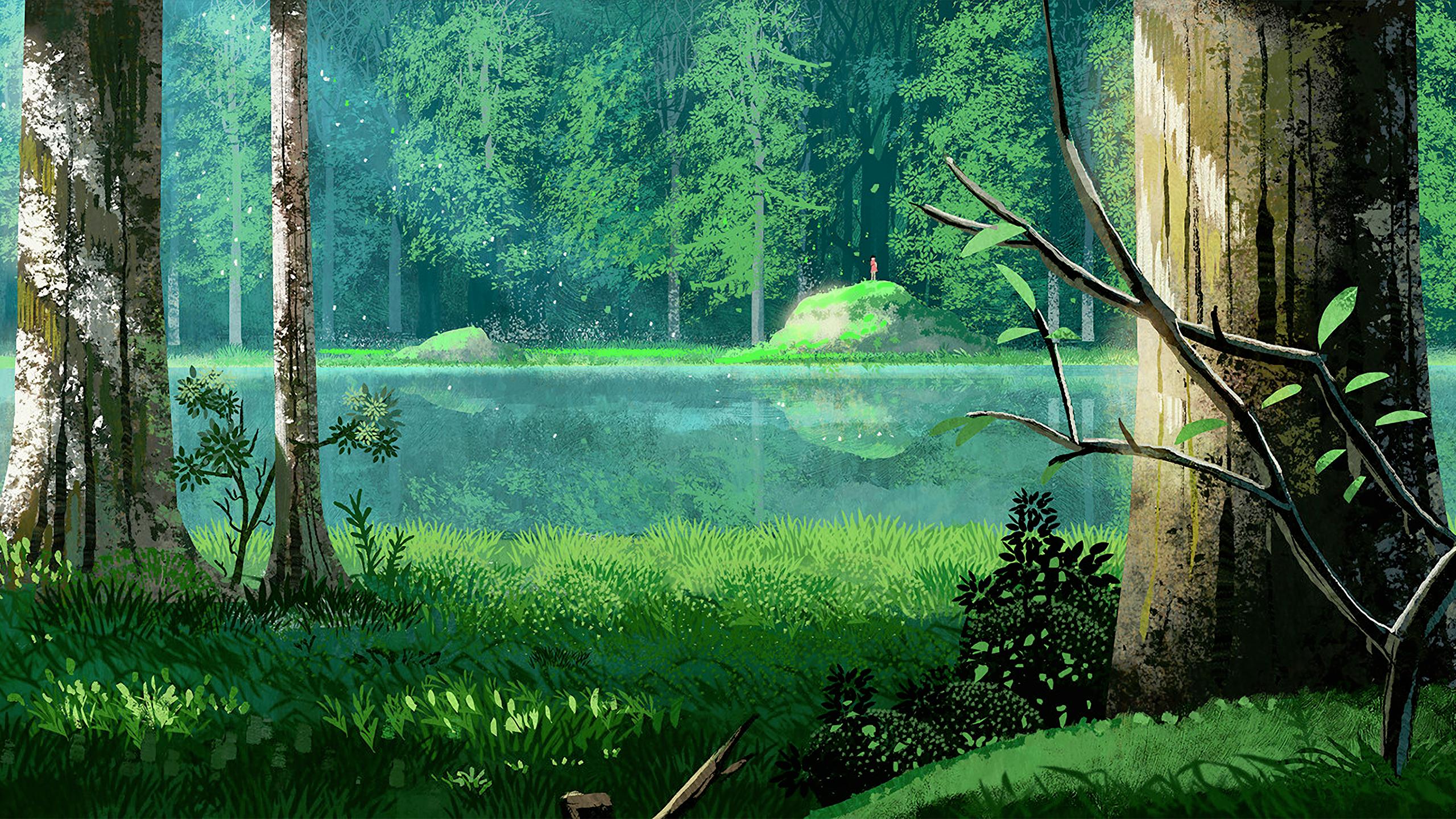 lake, Environment, Digital art Wallpaper