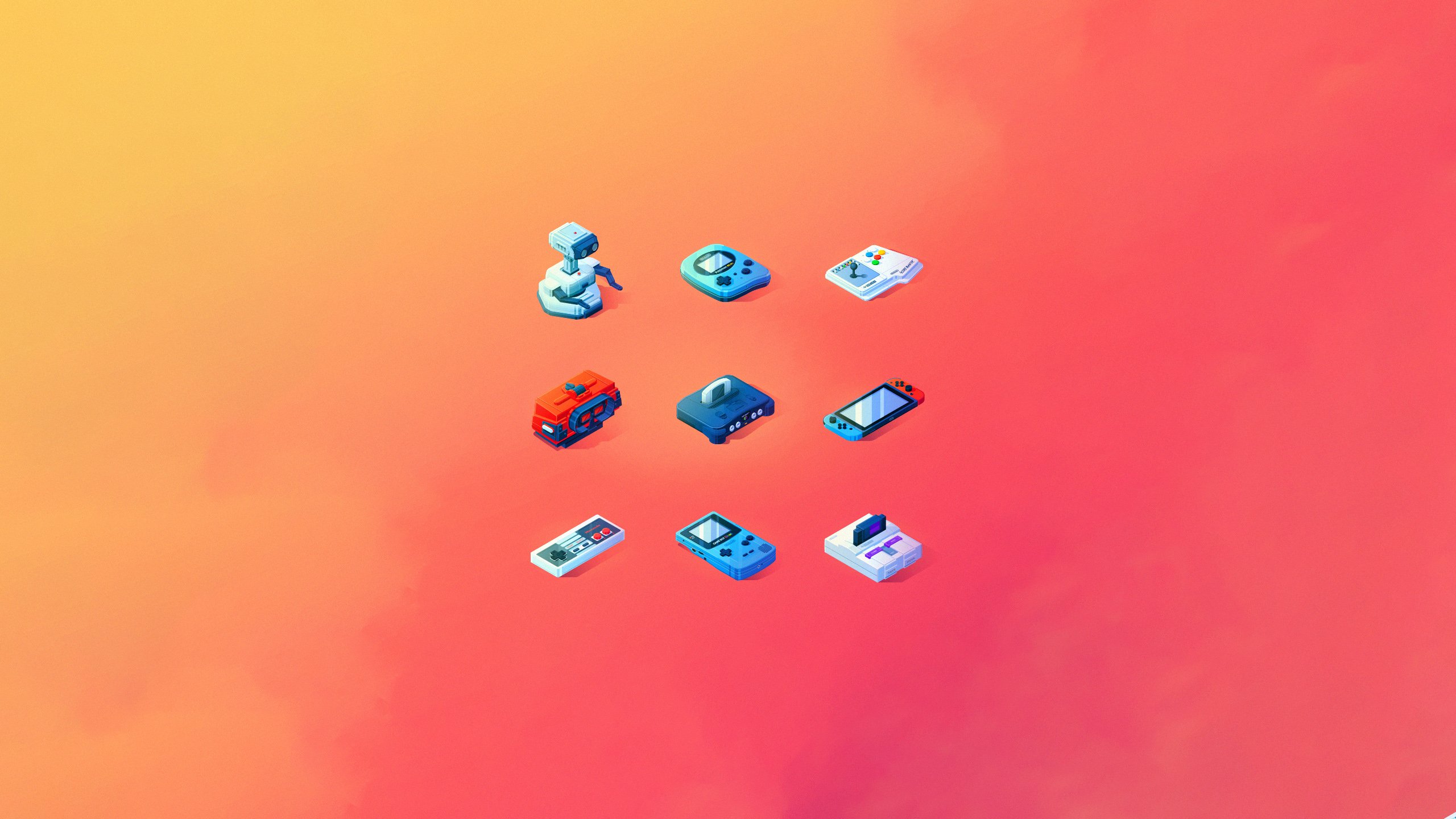 Nintendo, Nintendo Switch, GameBoy Advance, Illustration