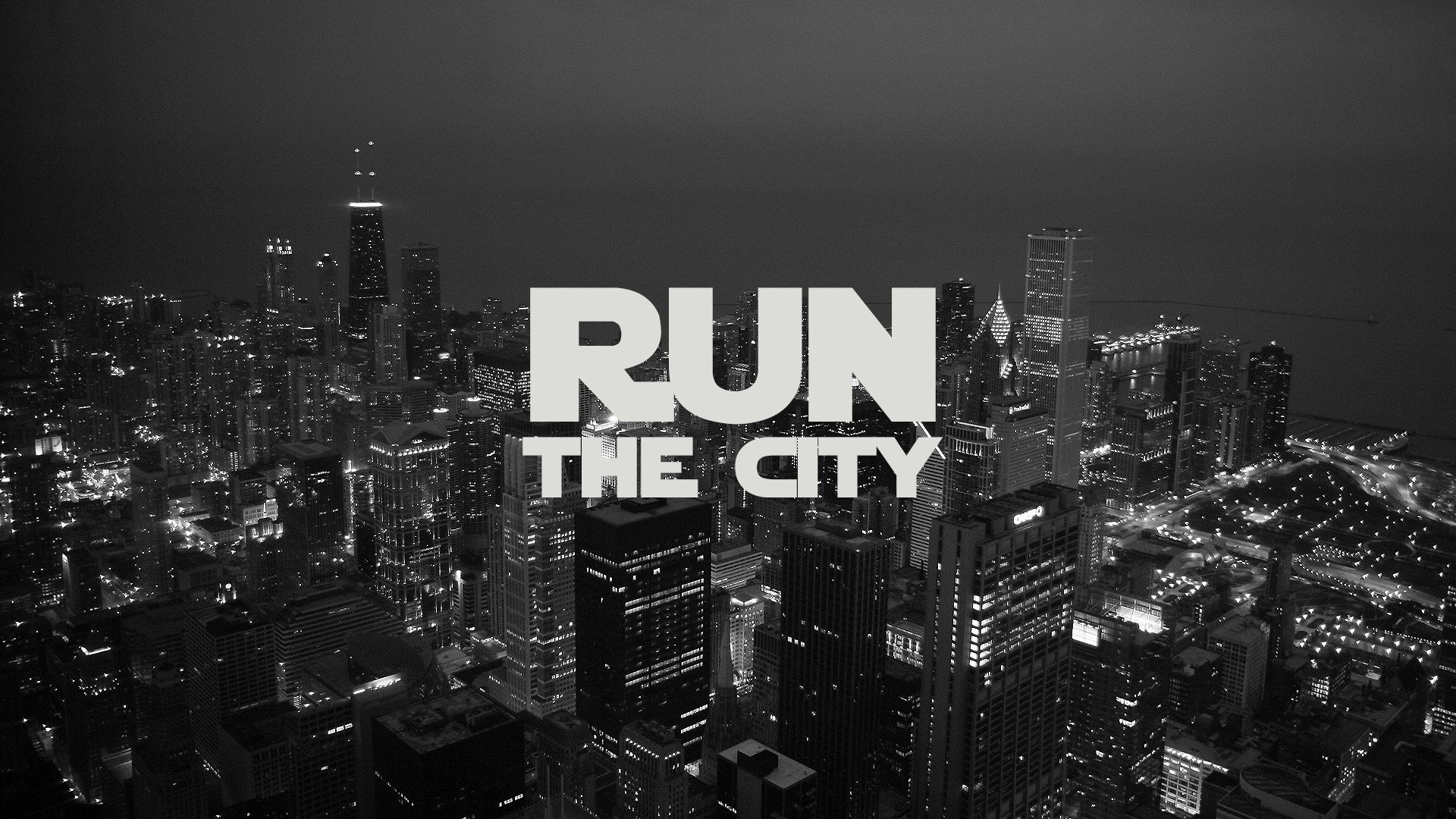 Run, City, Monochrome Wallpaper