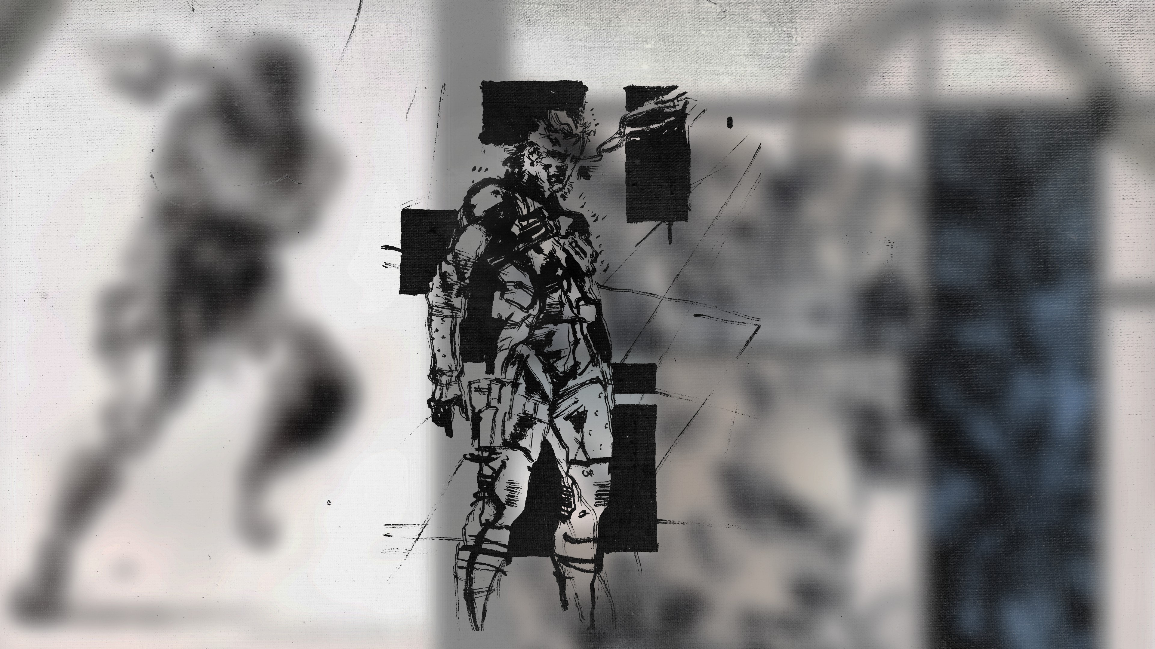 Solid Snake, Yoji Shinkawa, Metal Gear, Metal Gear Solid 2, Video games Wallpaper