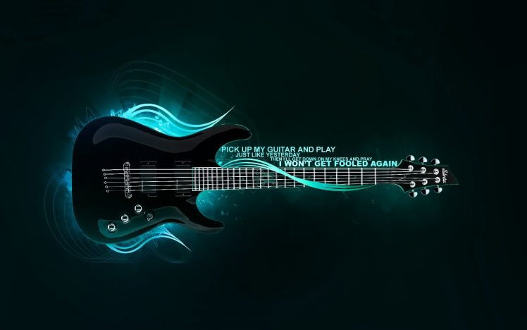 quote, Guitar HD Wallpaper Desktop Background