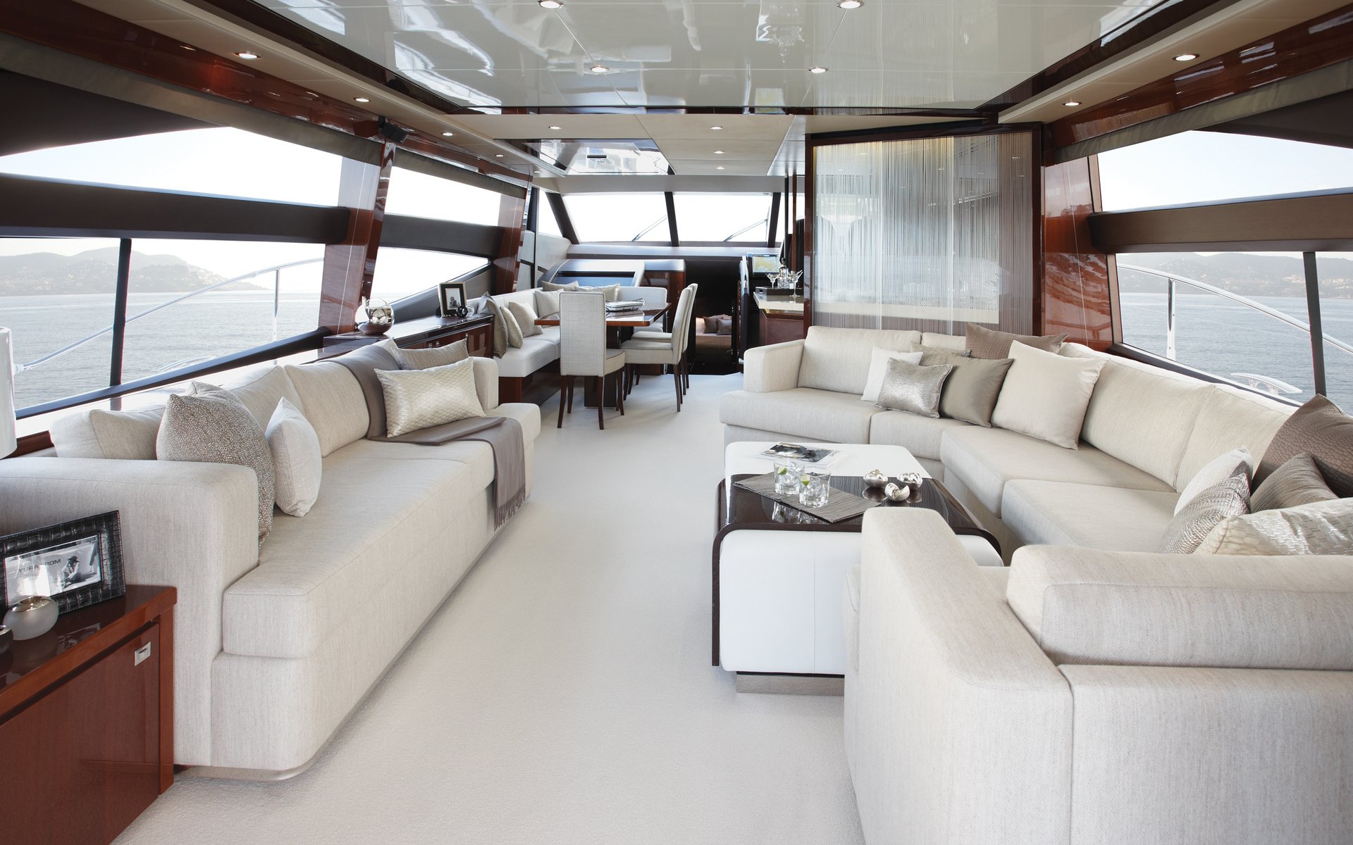 luxury, Yacht, Interior Wallpaper